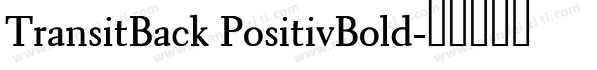 TransitBack PositivBold字体转换